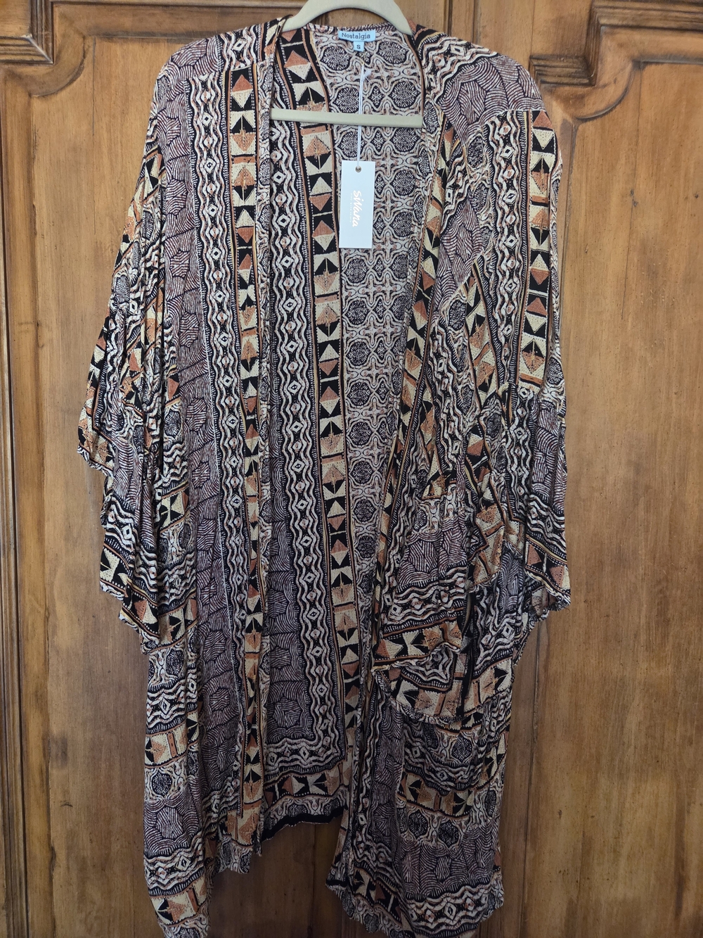 Nostalgia Aztec Print Duster Kimono